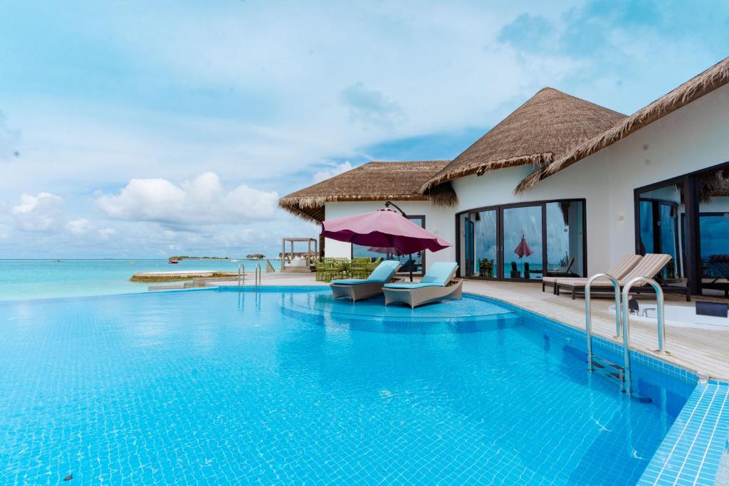 “07 Nights in a Beach Villa at NOOE Maldives Kunaavashi, Maldives”with flights & tranfers