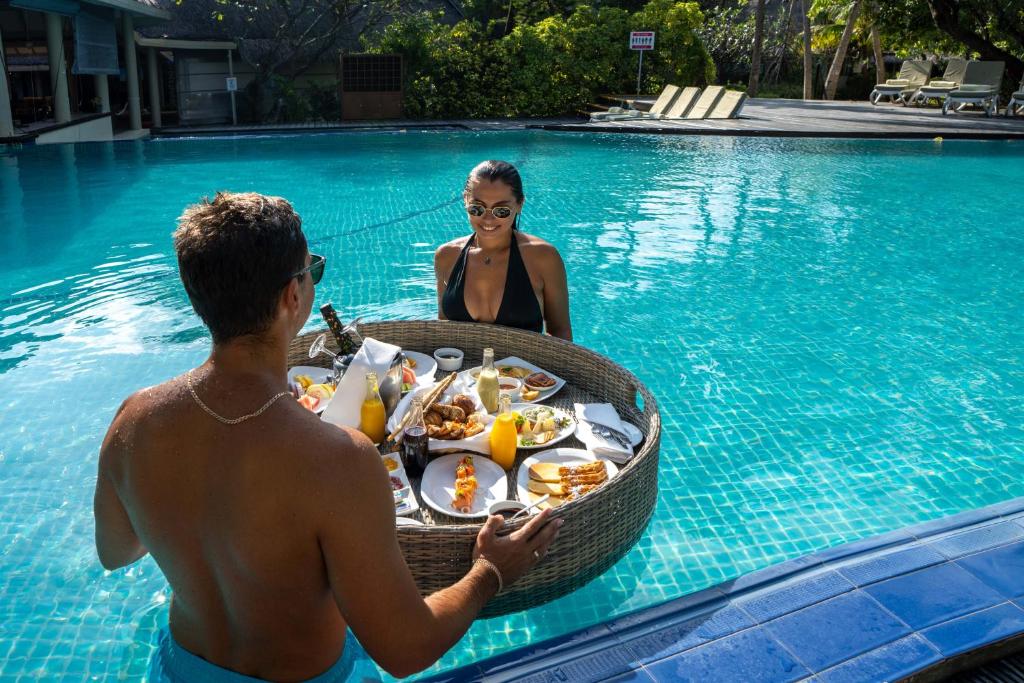 Dream Maldives Getaway: 7 Nights Adaaran Select Hudhuranfushi All Inclusive Premium Combined Return Speedboat Transfer included Price starting from £1,599pp