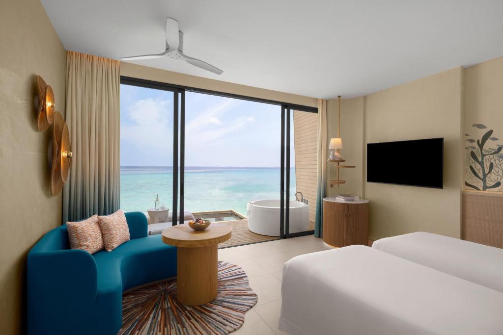 MALDIVES SUNSET OVERWATER POOL VILLA — FOR THE WHOLE FAMILY! 7 NIGHTS • 2 ADULTS + 2 KIDS • ALL-INCLUSIVE MAY 2027 FROM £6,999 PER FAMILY